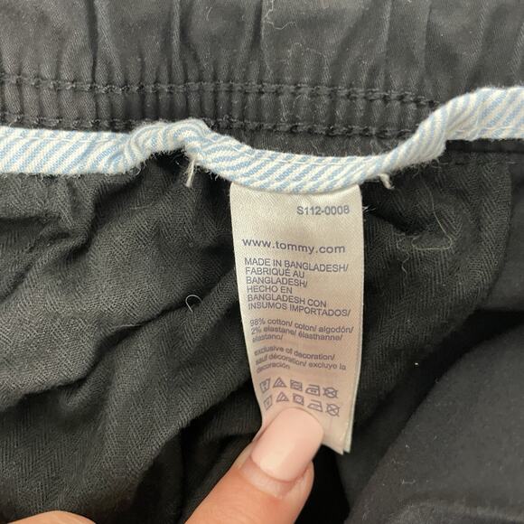 Tommy Hilfiger Women's Black Cargo Ankle Jogger Cotton Canvas Large - Picture 6 of 7